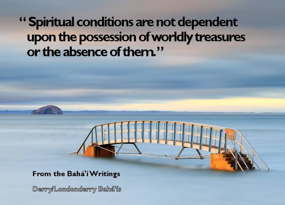 “Spiritual conditions are not dependent upon the possession
